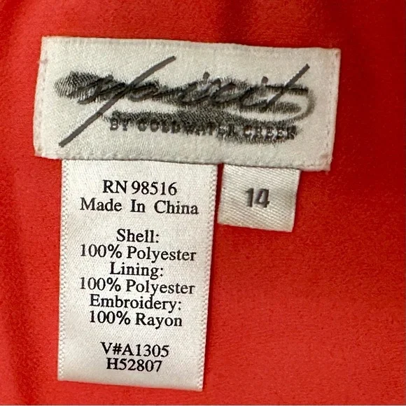 Elegant Coral Embroidered Midi Skirt Lacy Bohemian Chic Coastal Grandma Modest - Picture 3 of 6